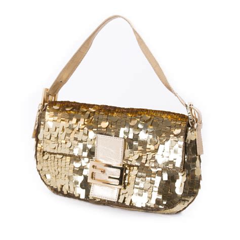 gold sequin fendi baguette|fendi baguette handbags.